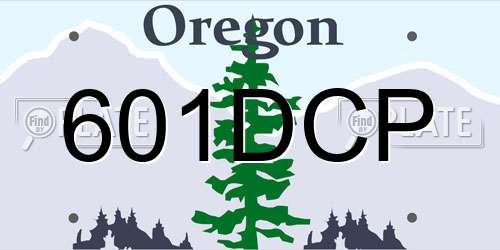 601DCP Oregon License Plate