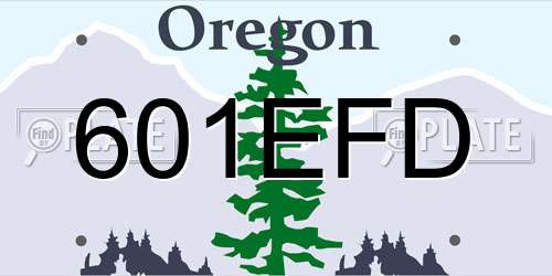 601EFD Oregon License Plate