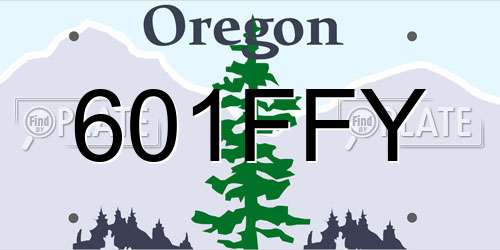 601FFY Oregon License Plate