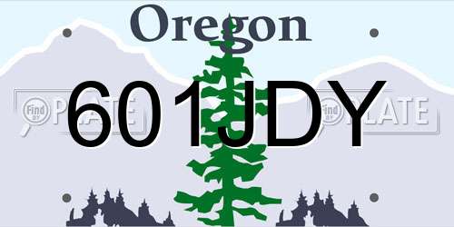 601JDY Oregon License Plate