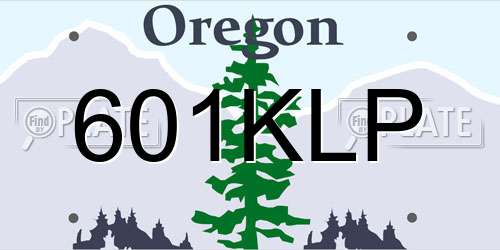 601KLP Oregon License Plate