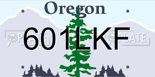 601LKF Oregon License Plate