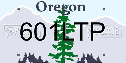 601LTP Oregon License Plate