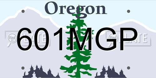 601MGP Oregon License Plate