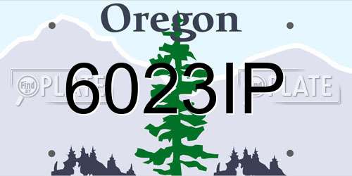 6023IP Oregon License Plate