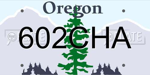 602CHA Oregon License Plate