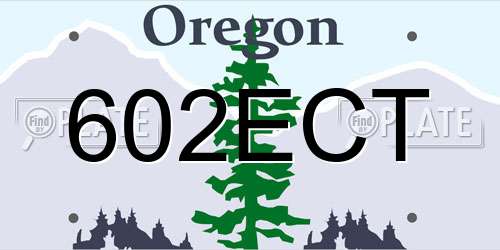602ECT Oregon License Plate
