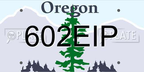 602EIP Oregon License Plate
