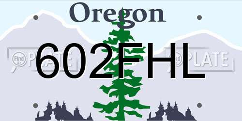 602FHL Oregon License Plate