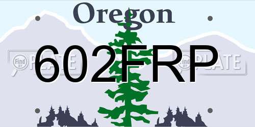 602FRP Oregon License Plate