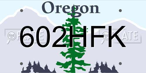 602HFK Oregon License Plate