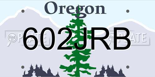 602JRB Oregon License Plate