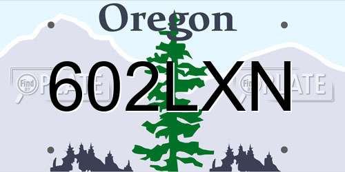 602LXN Oregon License Plate