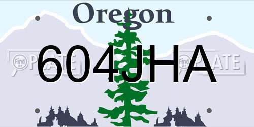 604JHA Oregon License Plate