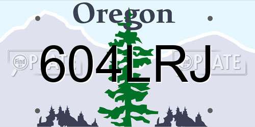 604LRJ Oregon License Plate