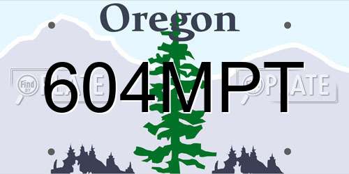 604MPT Oregon License Plate