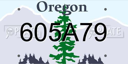 605A79 Oregon License Plate