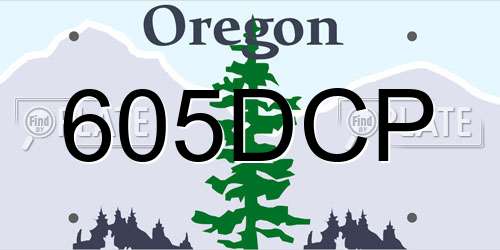 605DCP Oregon License Plate