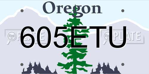 605ETU Oregon License Plate