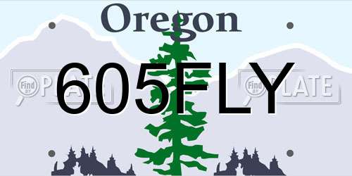 605FLY Oregon License Plate