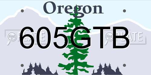 605GTB Oregon License Plate