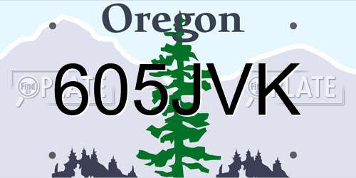 605JVK Oregon License Plate