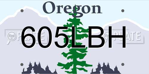 605LBH Oregon License Plate