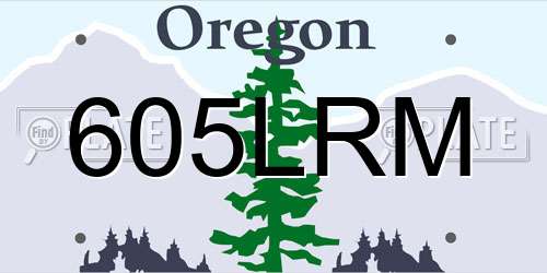 605LRM Oregon License Plate