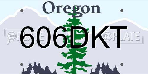 606DKT Oregon License Plate