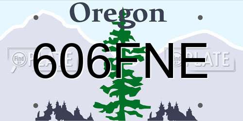 606FNE Oregon License Plate