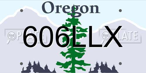 606LLX Oregon License Plate