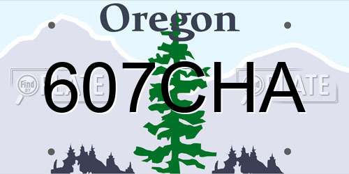 607CHA Oregon License Plate