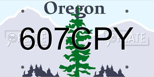 607CPY Oregon License Plate