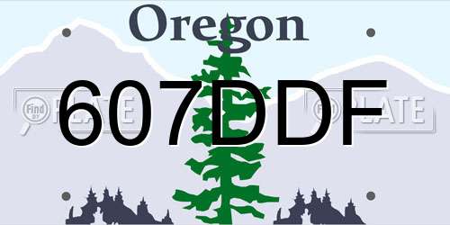 607DDF Oregon License Plate