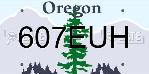 607EUH Oregon License Plate