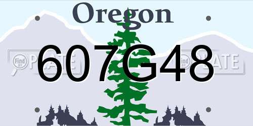 607G48 Oregon License Plate