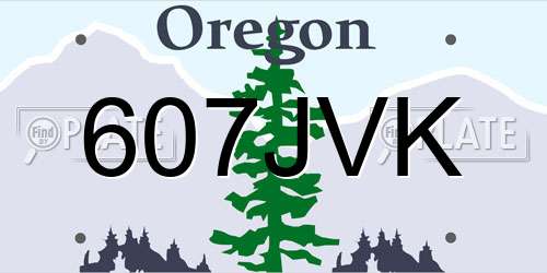 607JVK Oregon License Plate