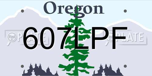 607LPF Oregon License Plate