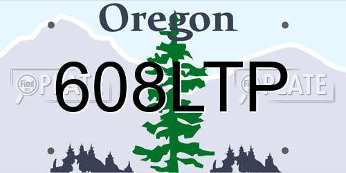 608LTP Oregon License Plate