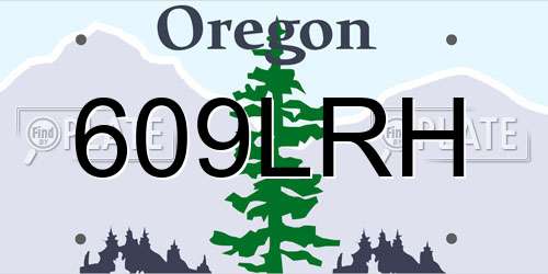 609LRH Oregon License Plate