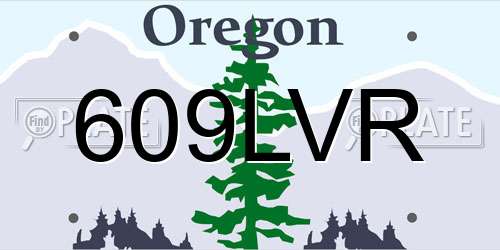 609LVR Oregon License Plate