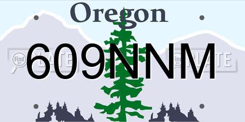 609NNM Oregon License Plate