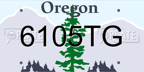 6105TG Oregon License Plate