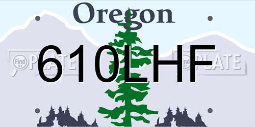 610LHF Oregon License Plate