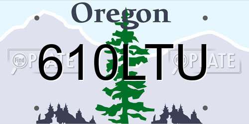 610LTU Oregon License Plate