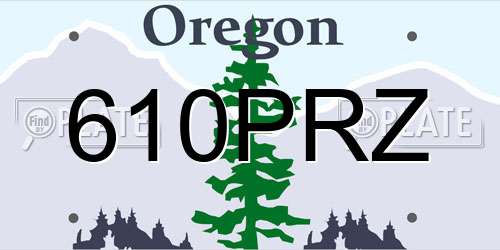 610PRZ Oregon License Plate