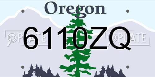 6110ZQ Oregon License Plate