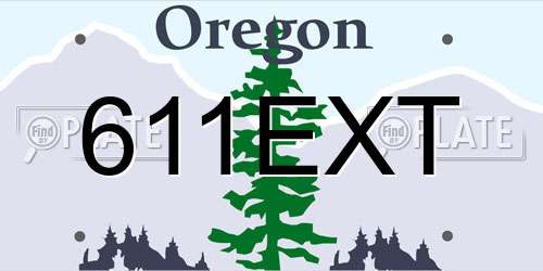611EXT Oregon License Plate
