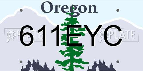 611EYC Oregon License Plate