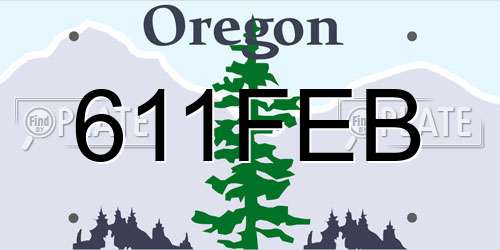611FEB Oregon License Plate